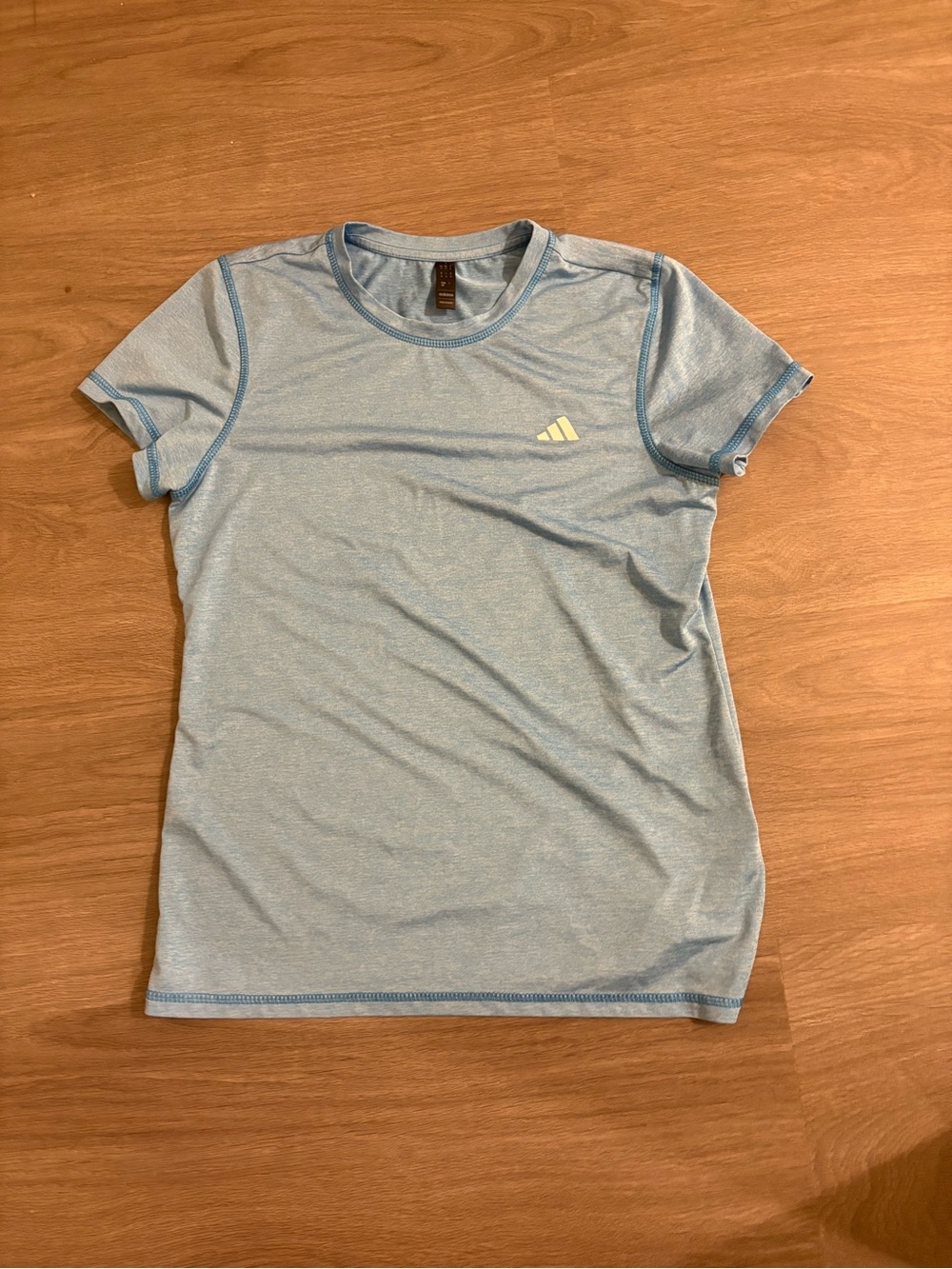 adidas Light Blue Short Sleeve Performance Tee